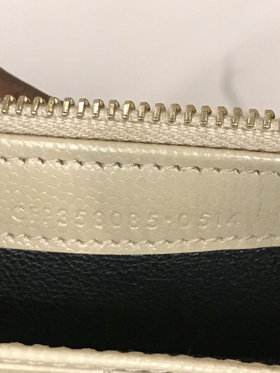 Saint Laurent Classic Monogram Flap Wallet Matelasse Chevron Leather Large 3
