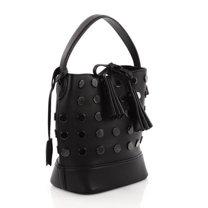 Black Louis Vuitton NN14 Audace Bucket Bag Calfskin PM