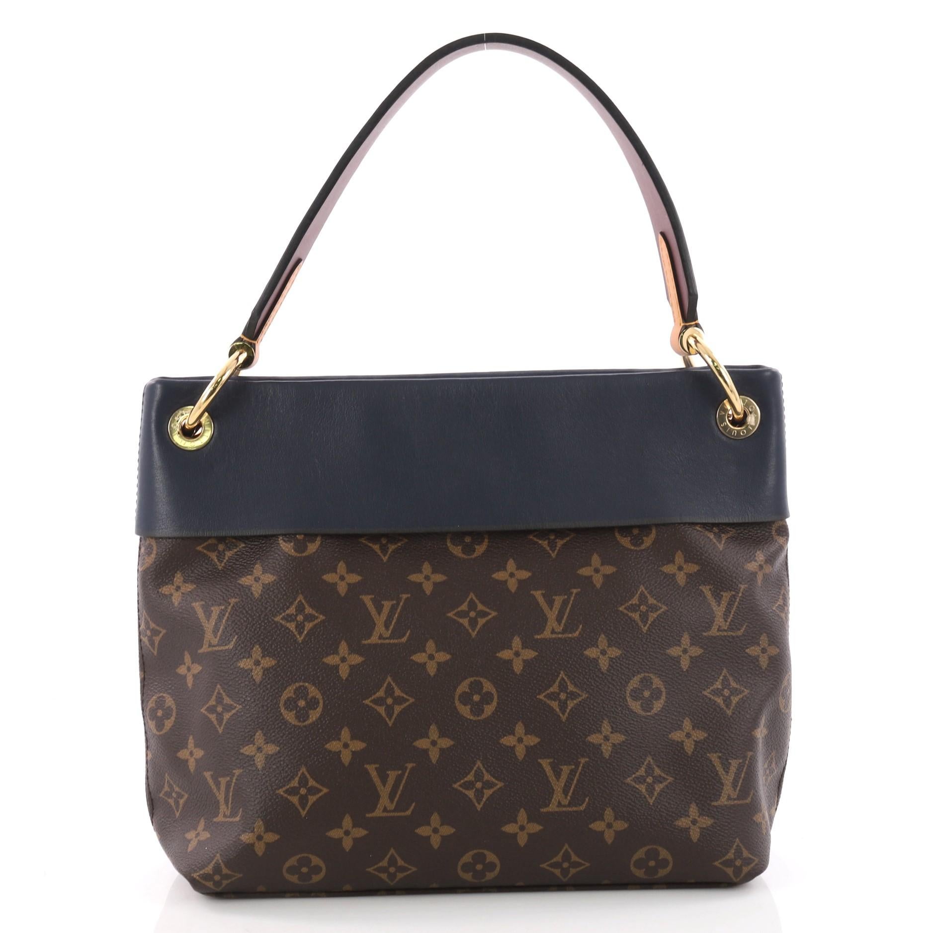 Black Louis Vuitton Tuileries Besace Bag Monogram Canvas with Leather