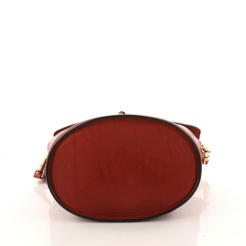 Brown Celine Sangle Camera Bag Leather