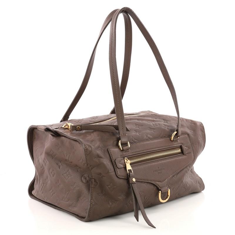 Brown Louis Vuitton Inspiree Handbag Monogram Empreinte Leather