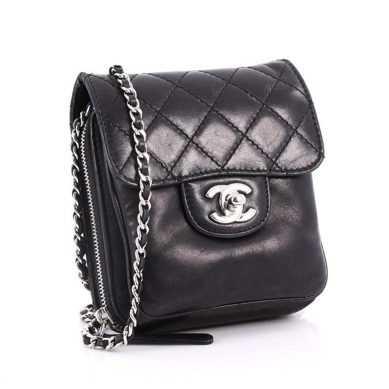 Chanel Wallet on Chain Flap Bag Quilted Lambskin Mini at ...