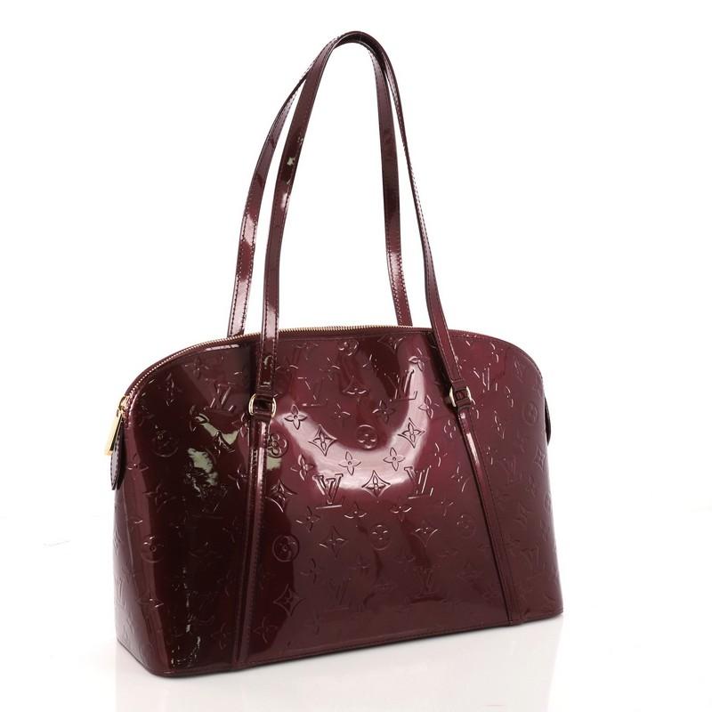 Black Louis Vuitton Avalon Zipped Handbag Monogram Vernis