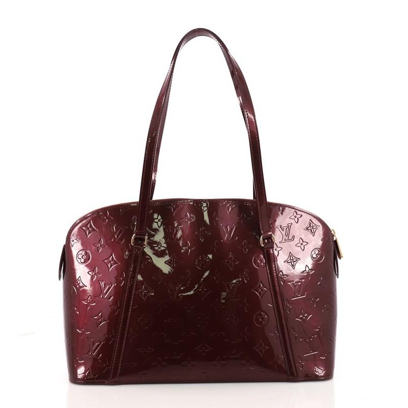 Louis Vuitton Avalon Zipped Handbag Monogram Vernis In Good Condition In NY, NY