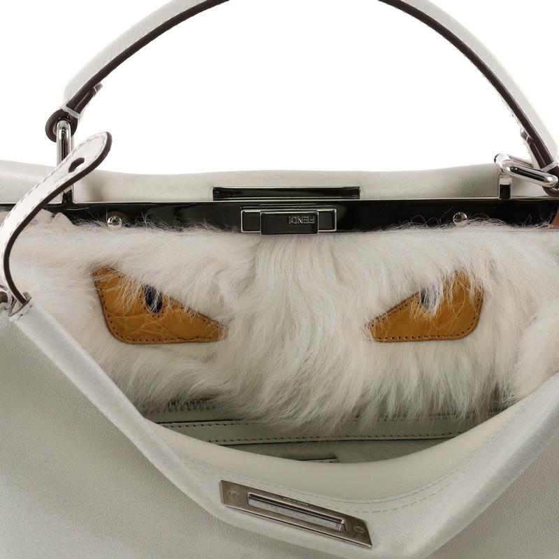 Fendi Peekaboo Monster Handbag Leather with Fur Interior Large 1