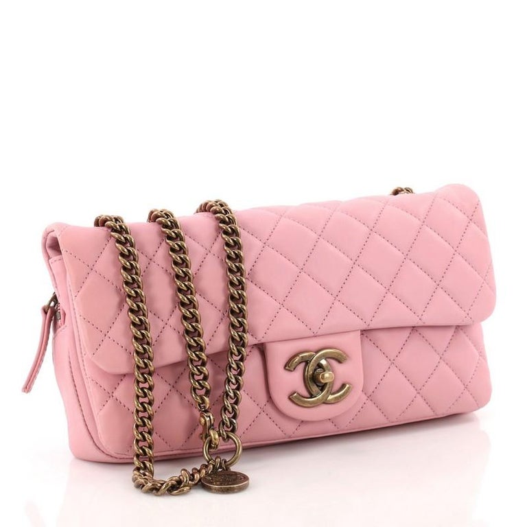 Chanel CC Crown Flap Bag Quilted Leather Medium at 1stDibs  chanel cc  crown bag, chanel crown flap bag, pink crown bag