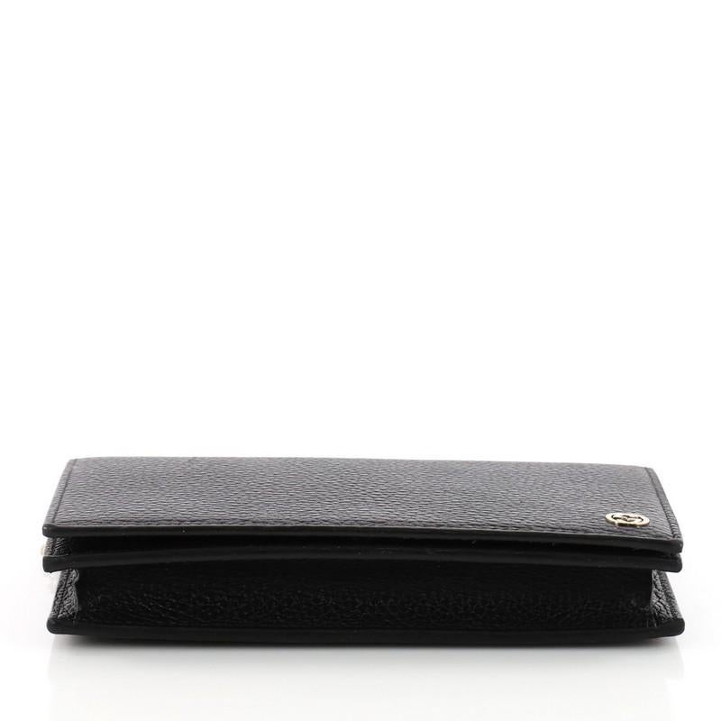 Black Gucci Betty Chain Wallet Leather