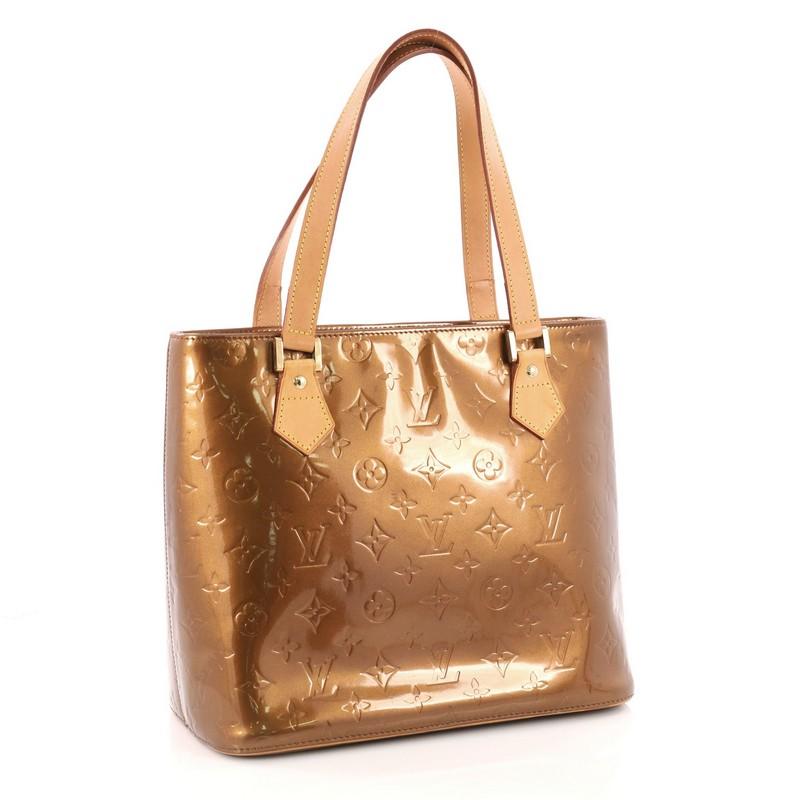 Brown Louis Vuitton Houston Handbag Monogram Vernis