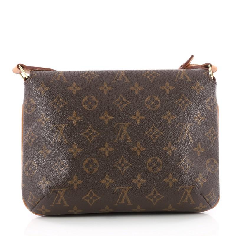 Louis Vuitton Musette Tango Handbag Monogram Canvas In Good Condition In NY, NY