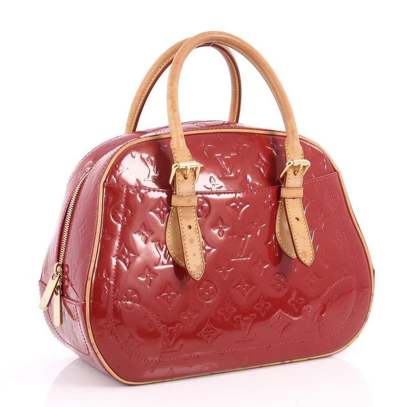 Red Louis Vuitton Summit Drive Handbag Monogram Vernis