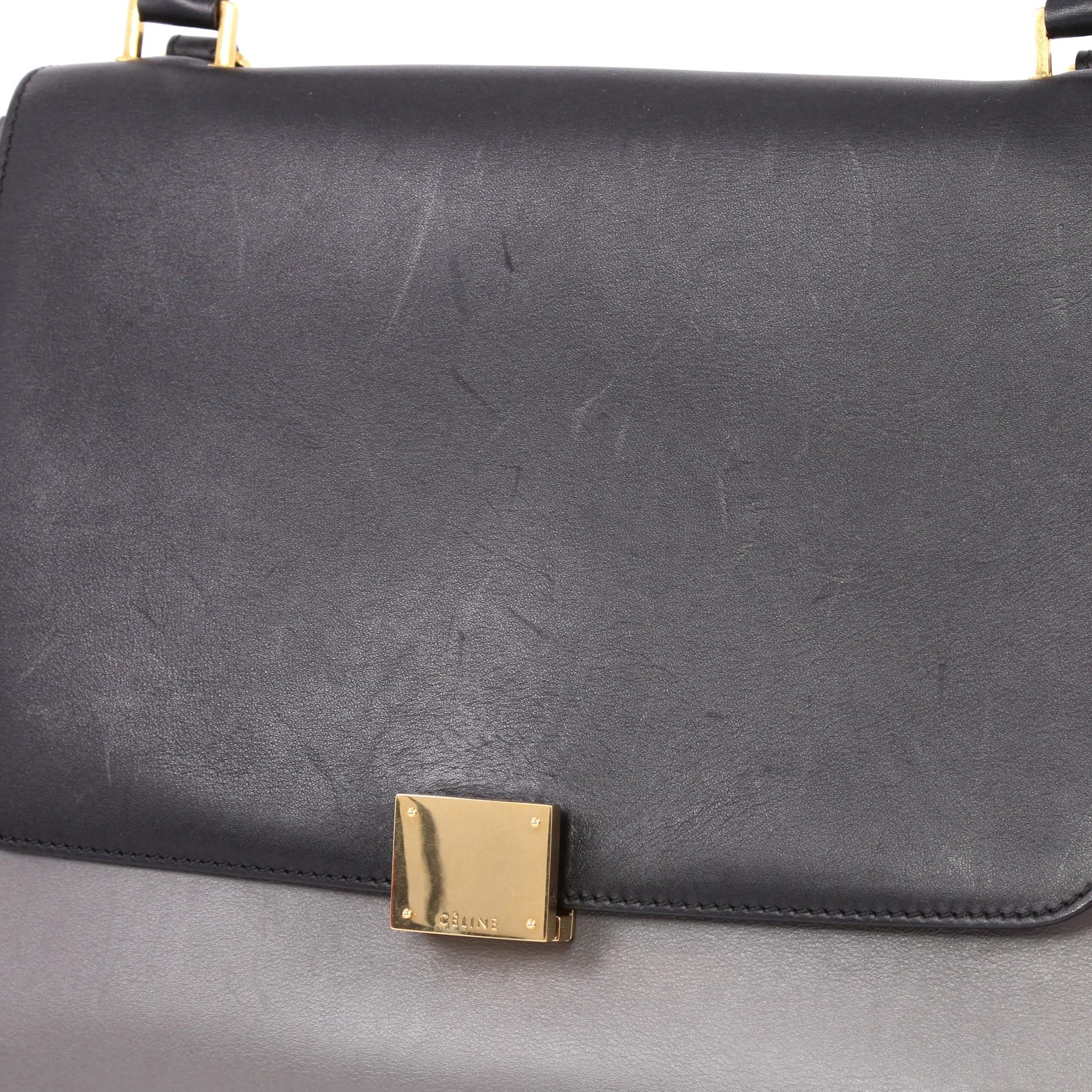 Celine Tricolor Trapeze Handbag Leather Medium 2