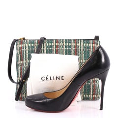 Celine Trio Crossbody Bag Tweed Large