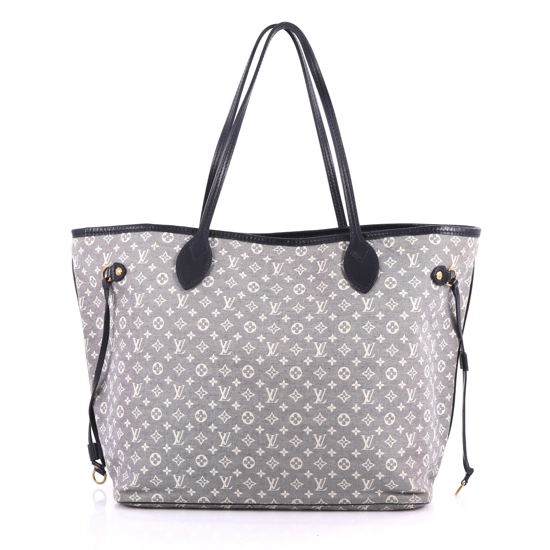 Gray Louis Vuitton Neverfull Tote Monogram Idylle MM