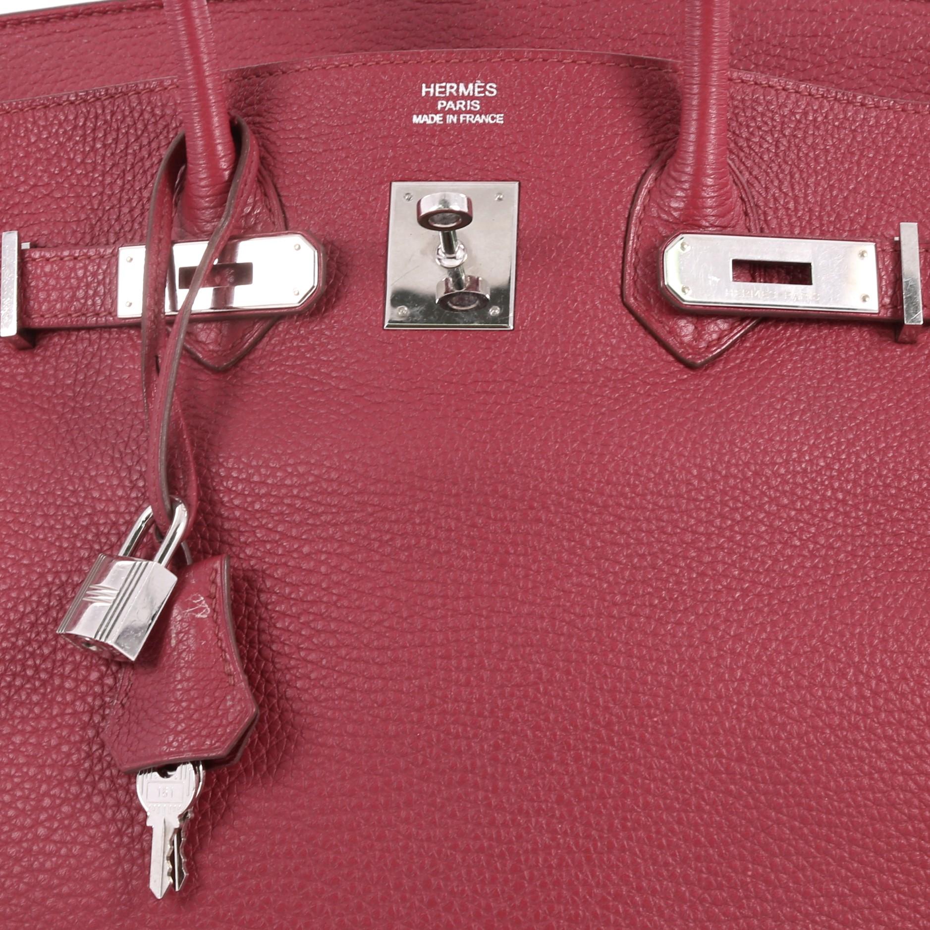 Hermes Birkin Handbag Rubis Togo with Palladium Hardware 35 2