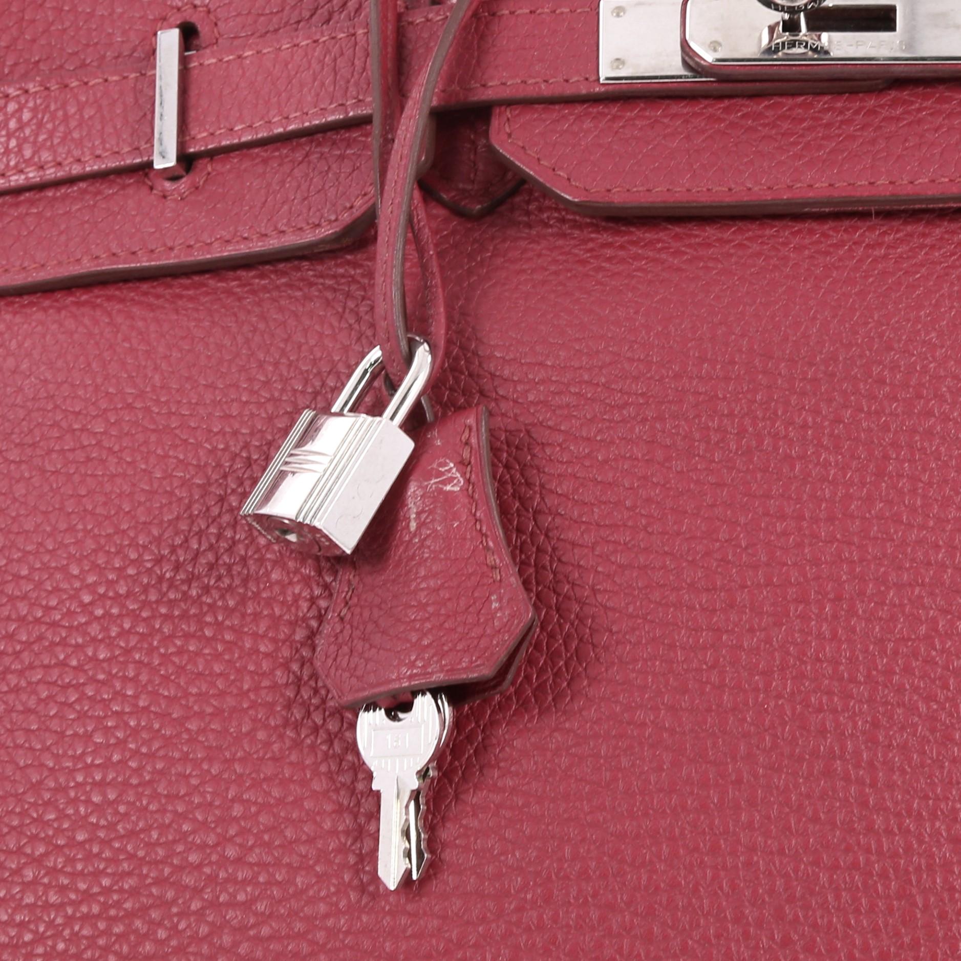 Hermes Birkin Handbag Rubis Togo with Palladium Hardware 35 4
