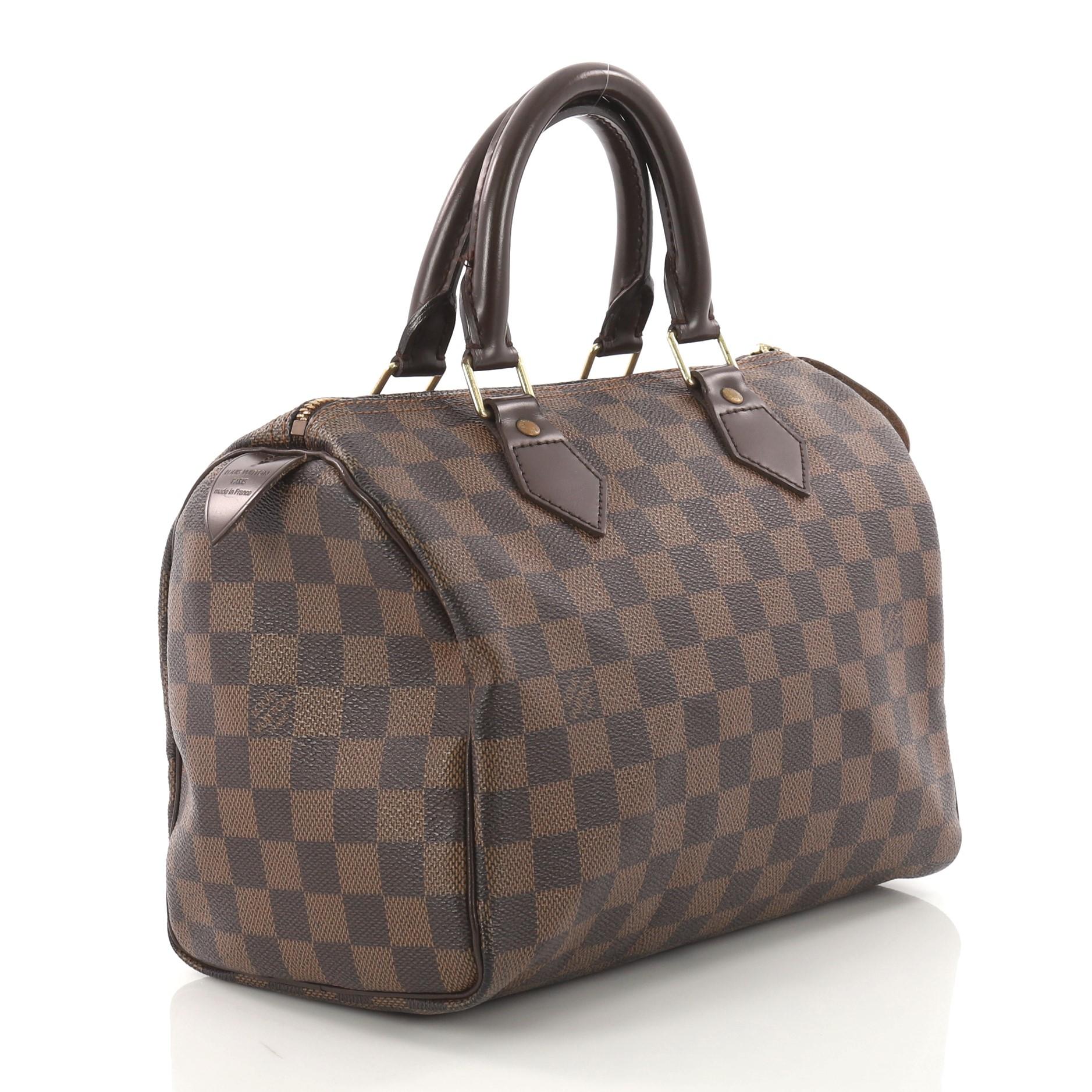 Black Louis Vuitton Speedy Handbag Damier 25