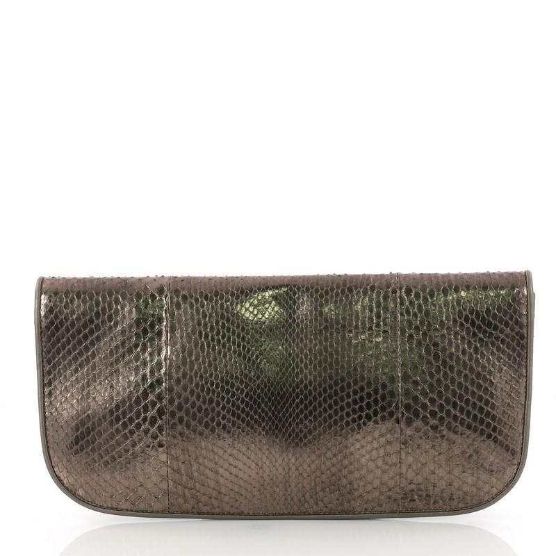 Gucci 1973 Clutch Python In Excellent Condition In NY, NY