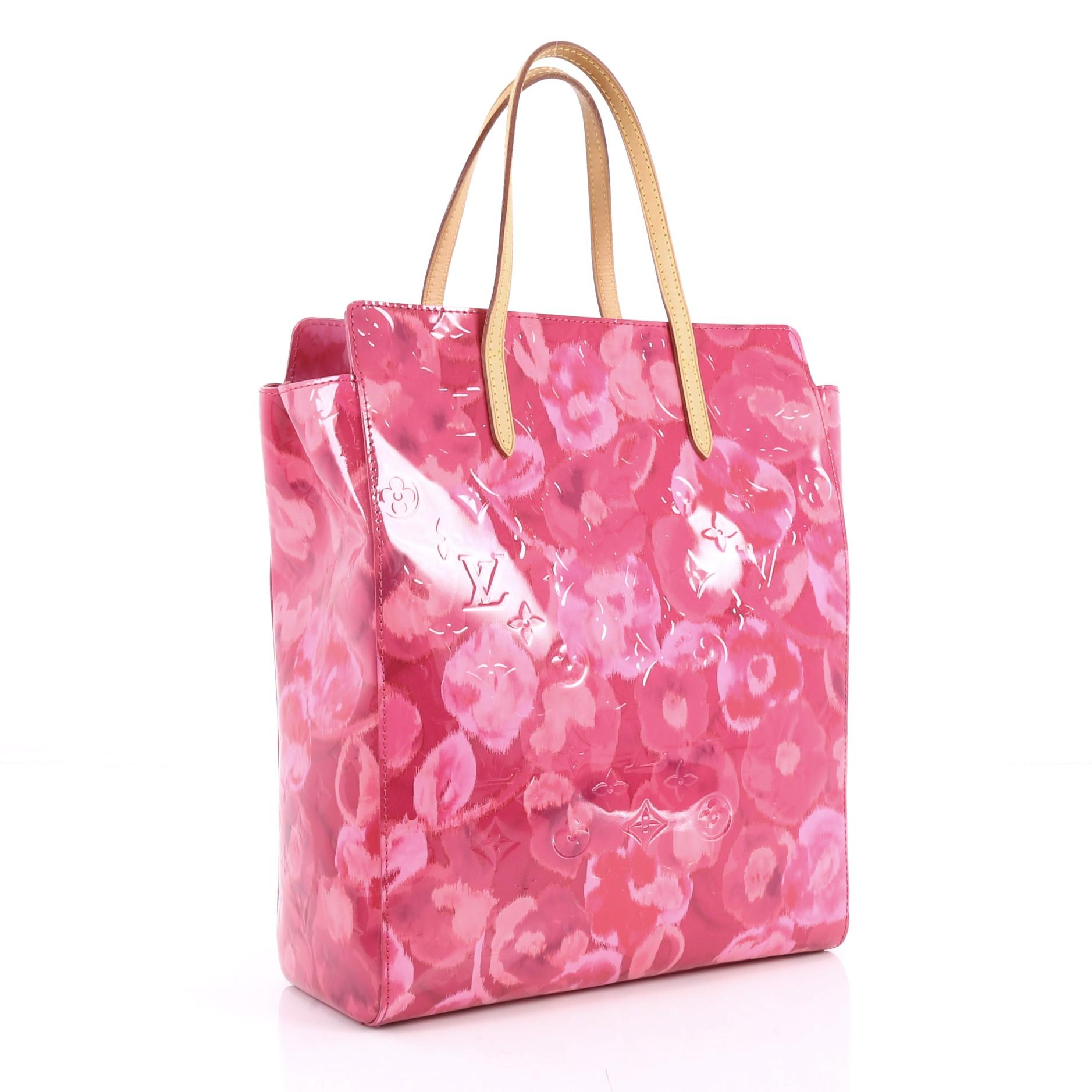 Pink Louis Vuitton Catalina Handbag Limited Edition Monogram Vernis Ikat North South