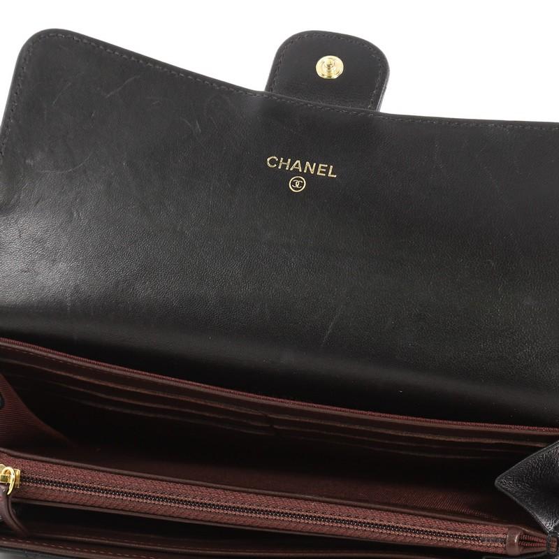 Chanel CC Gusset Classic Flap Wallet Quilted Lambskin Long 2