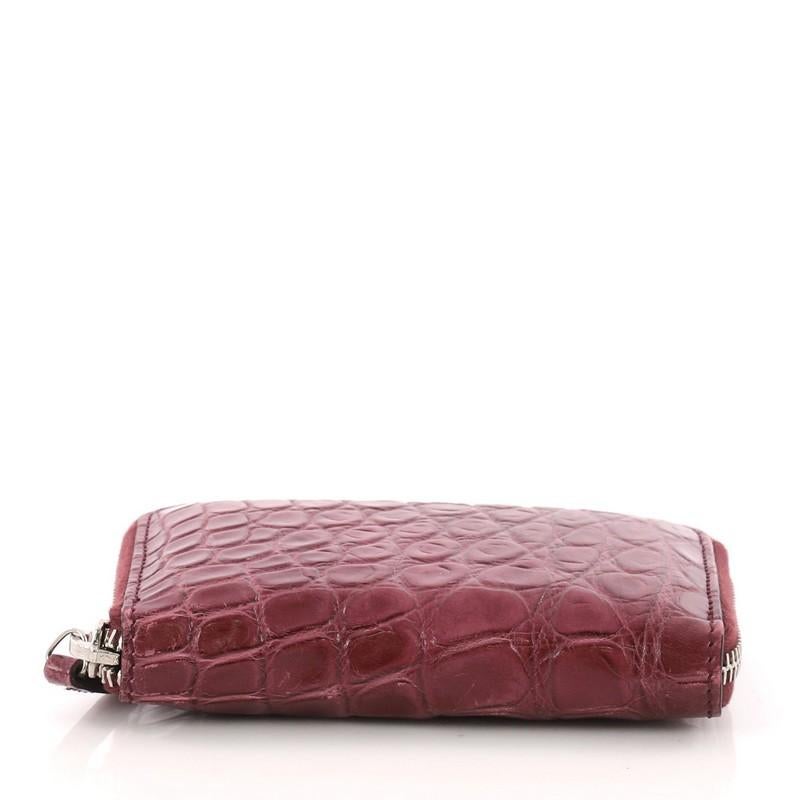 Brown Gucci Card Holder Crocodile