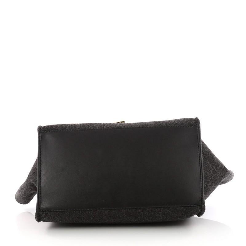 Women's or Men's Celine Trapeze Leather and Felt Medium Handbag 