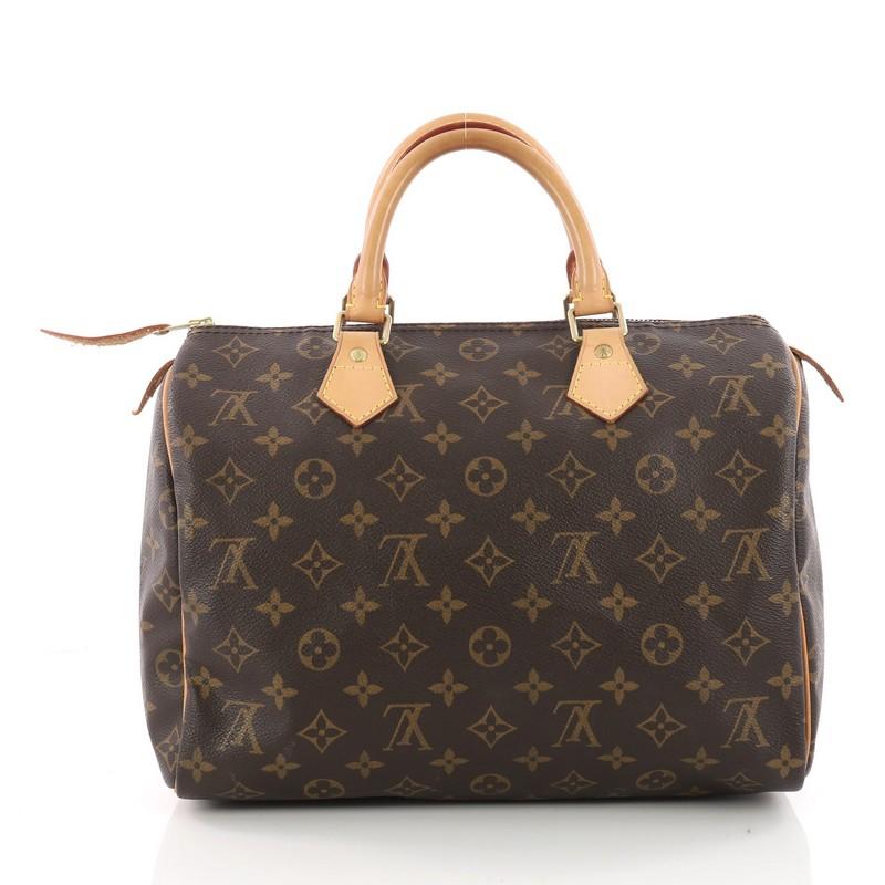 Louis Vuitton Speedy Handbag Monogram Canvas 30 In Good Condition In NY, NY