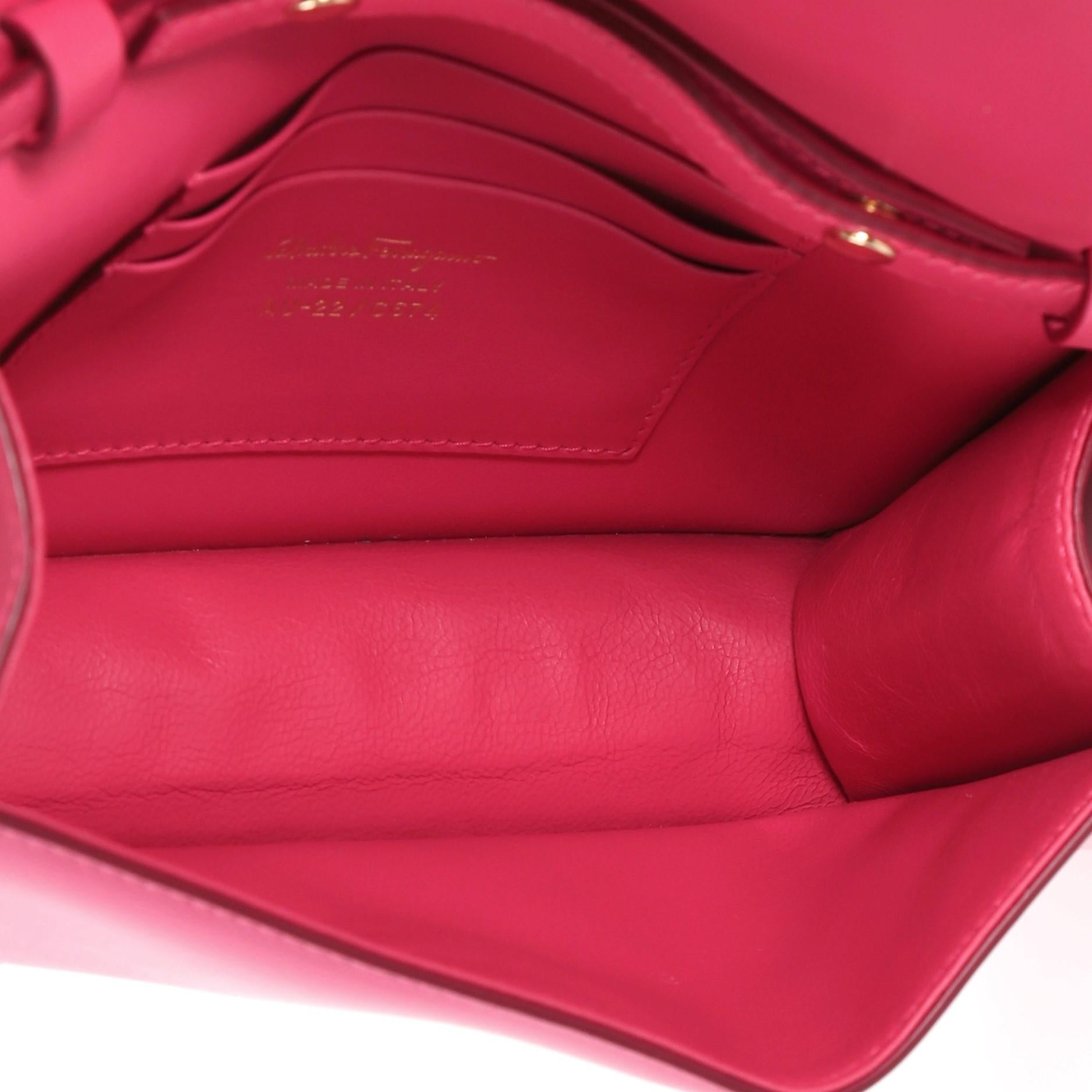 Salvatore Ferragamo Ginny Crossbody Bag Stitched Leather Mini 1