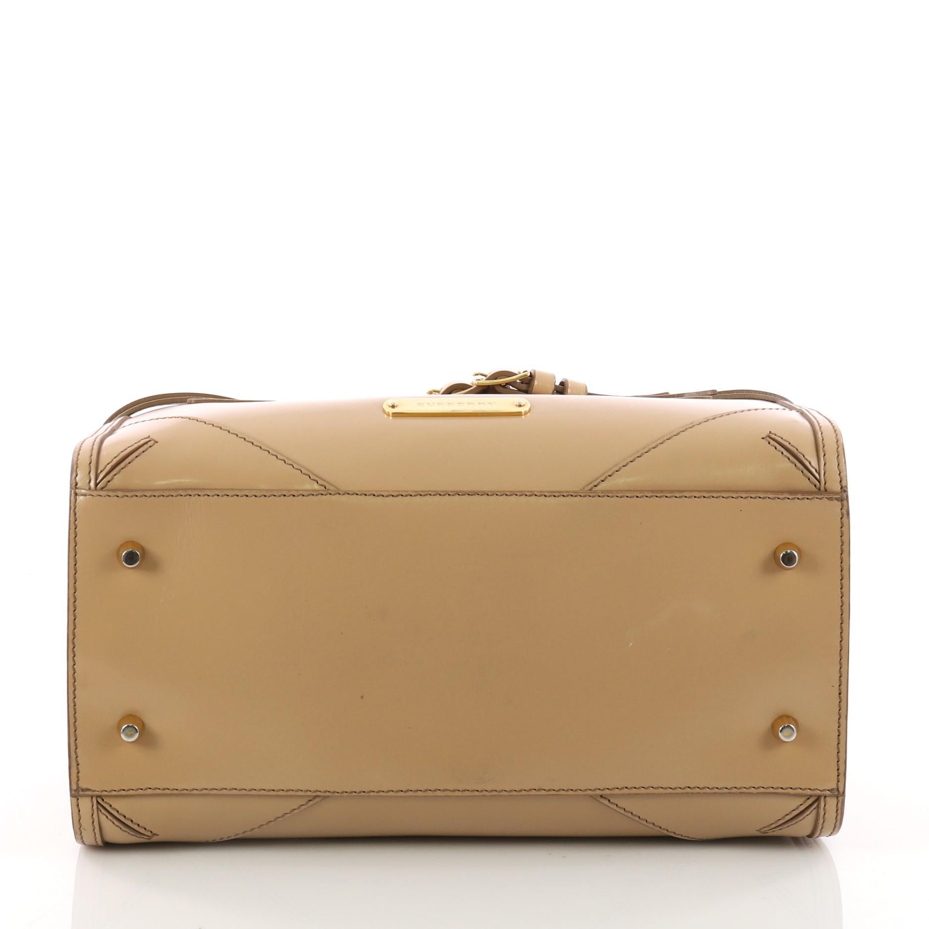 Women's or Men's Burberry Bridle Chester Convertible Bowler Bag Leather Medium