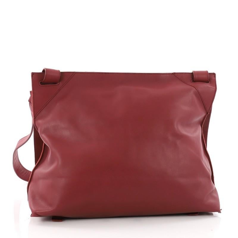 Bottega Veneta Square Panelled Messenger Bag Intrecciato Nappa Large In Good Condition In NY, NY