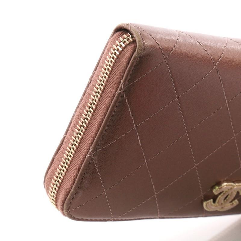 Chanel Zip Around Wallet Quilted Lambskin Long 2