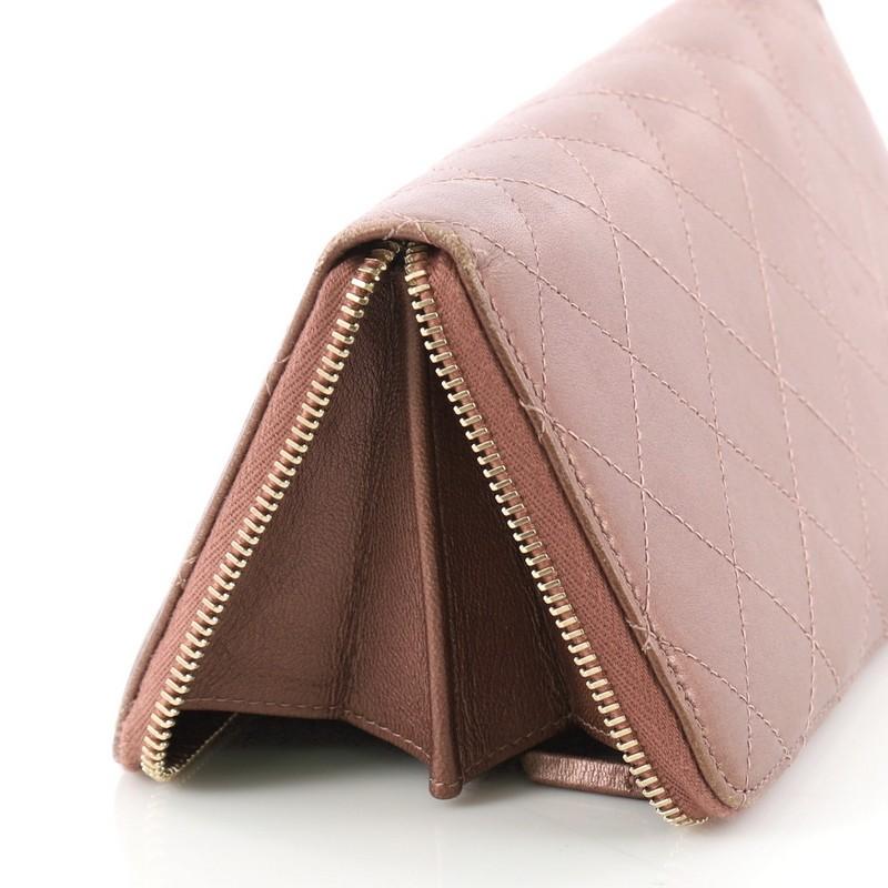 Chanel Zip Around Wallet Quilted Lambskin Long 3