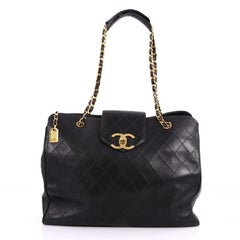 Chanel Vintage Supermodel Weekender Bag Quilted Leather Large