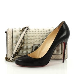Bottega Veneta City Knot Chain Clutch Studded Leather with Intrecciato Detail