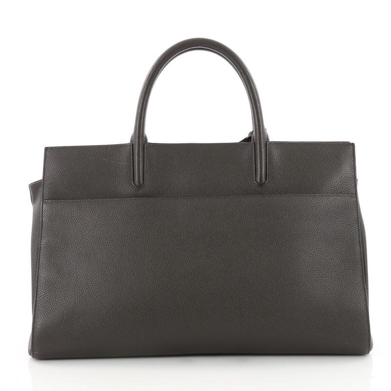 Saint Laurent Rive Gauche Cabas Leather Medium In Good Condition In NY, NY