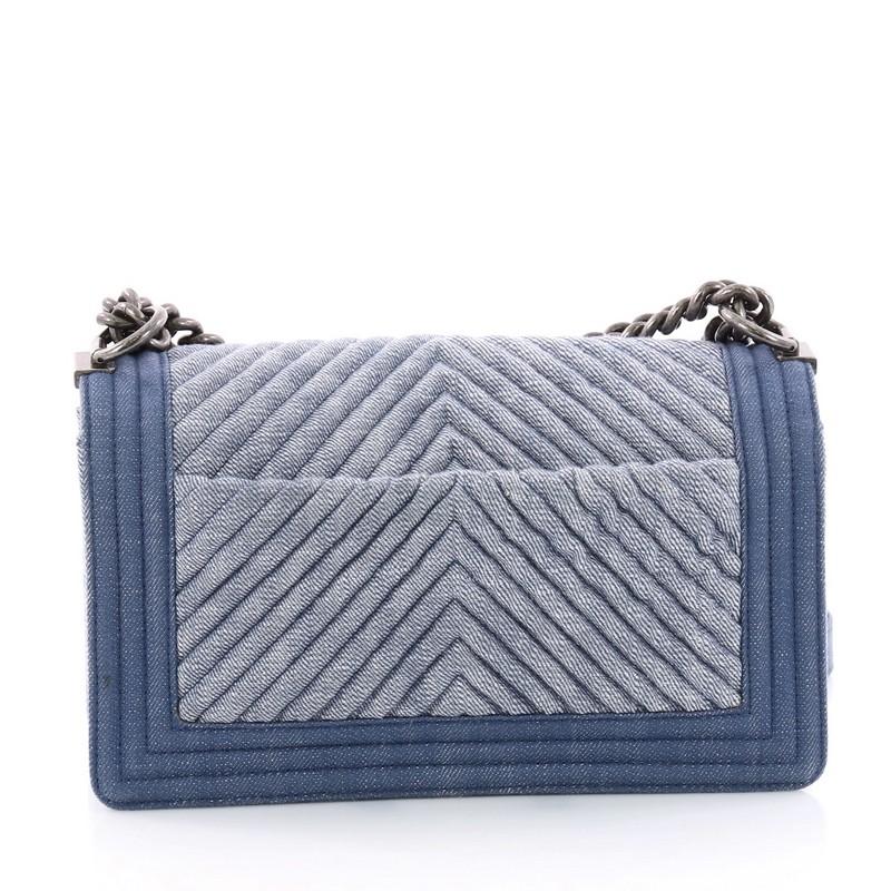 denim chanel boy bag