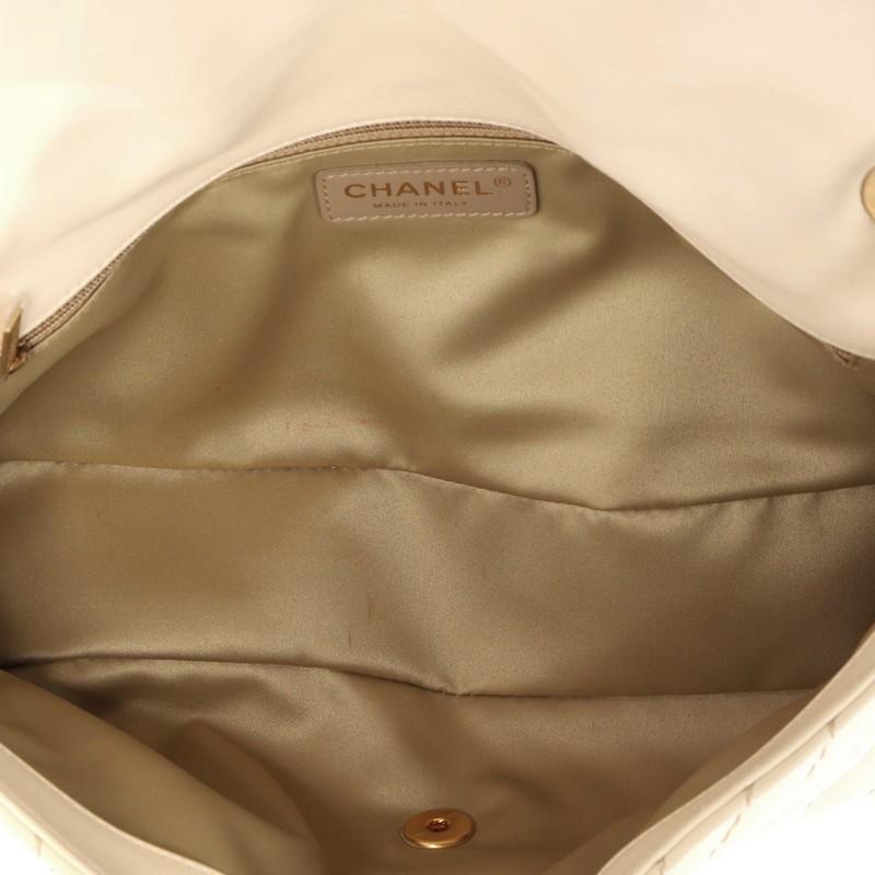 Women's or Men's Chanel Medallion Charm Flap Bag Chevron Calfskin Jumbo