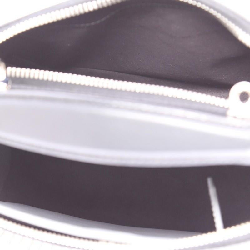 Black Fendi DotCom Faces Click Top Handle Bag Embellished Leather Small