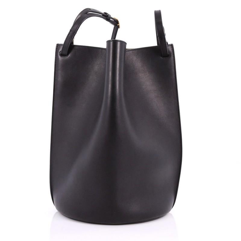 Celine Pinched Bag Leather Medium In Good Condition In NY, NY