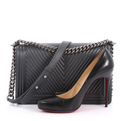 Chanel Boy Flap Bag Chevron Calfskin New Medium