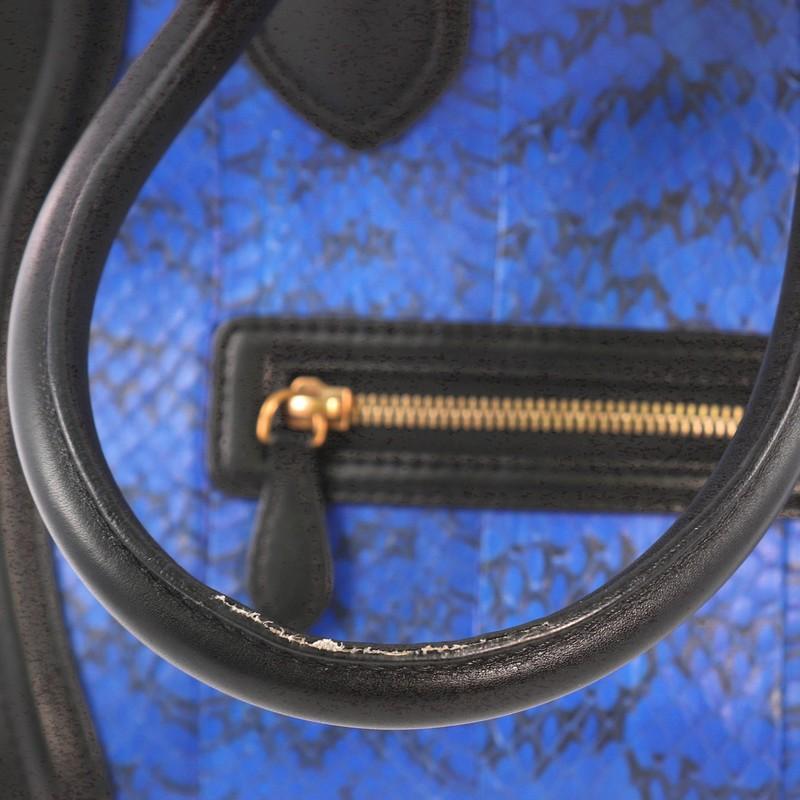Celine Tricolor Luggage Handbag Python and Leather Mini  2