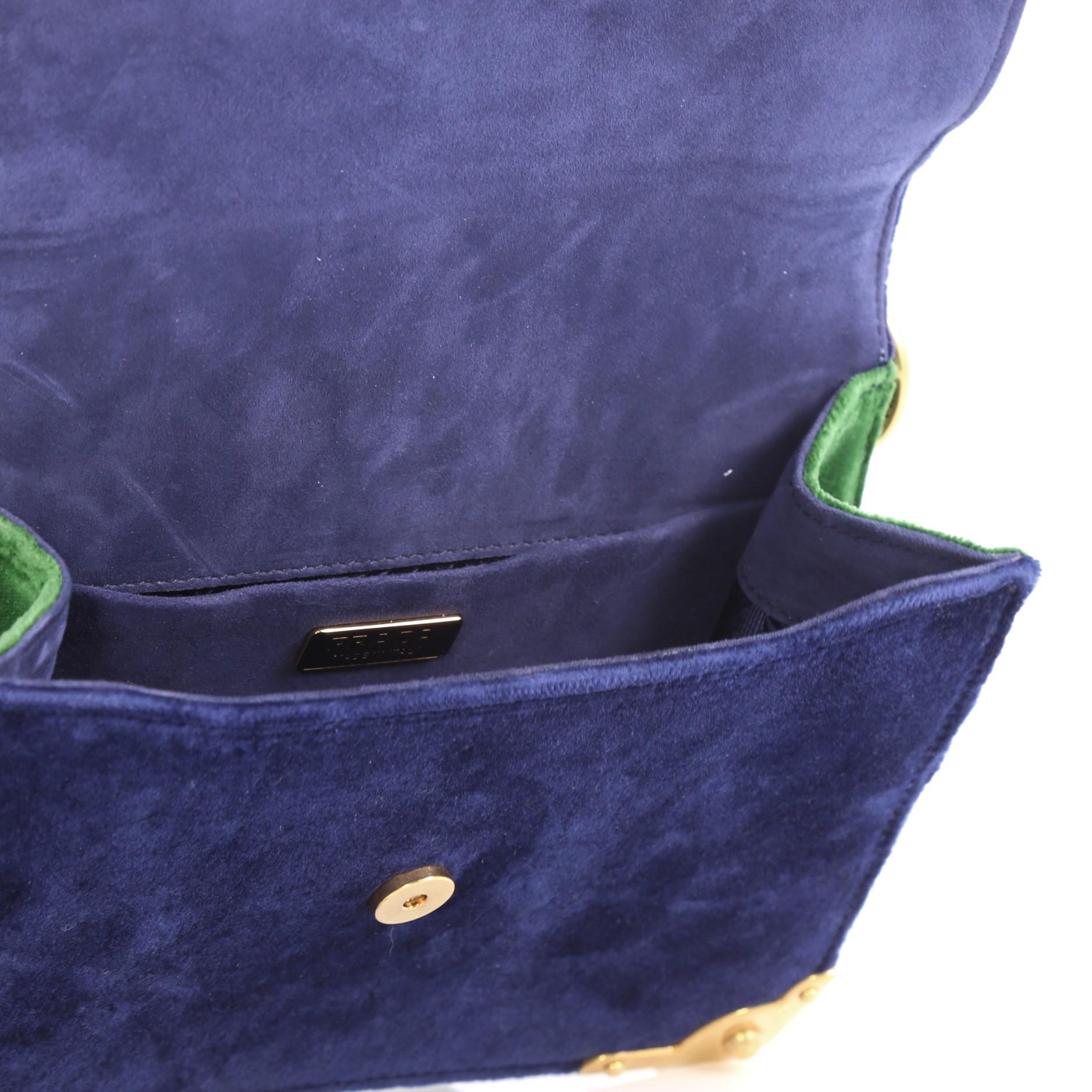 Women's or Men's Prada Animalier Cahier Convertible Shoulder Bag Velvet Small