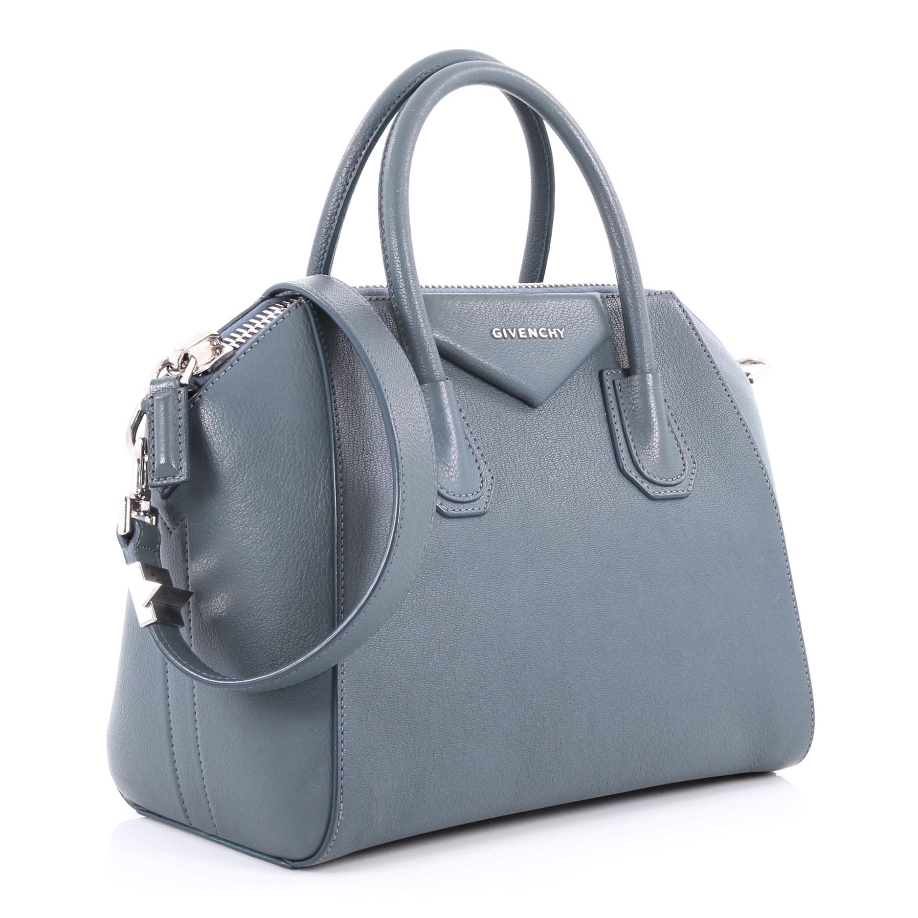 Gray Givenchy Antigona Bag Leather Small 