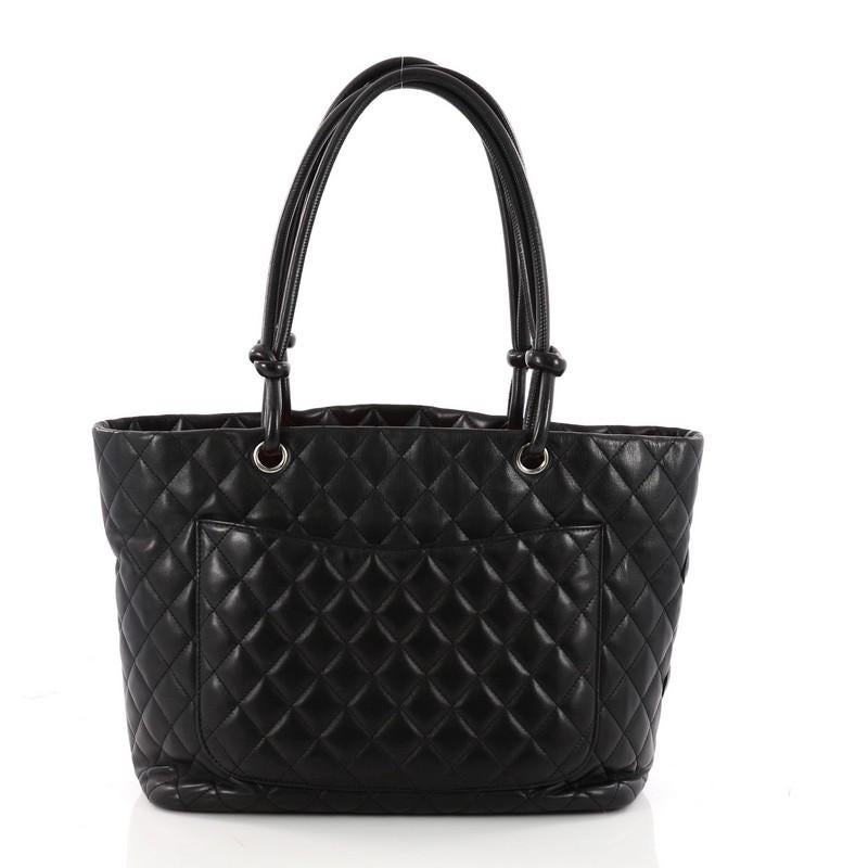 Chanel Cambon Tote Quilted Leather Large In Good Condition In NY, NY