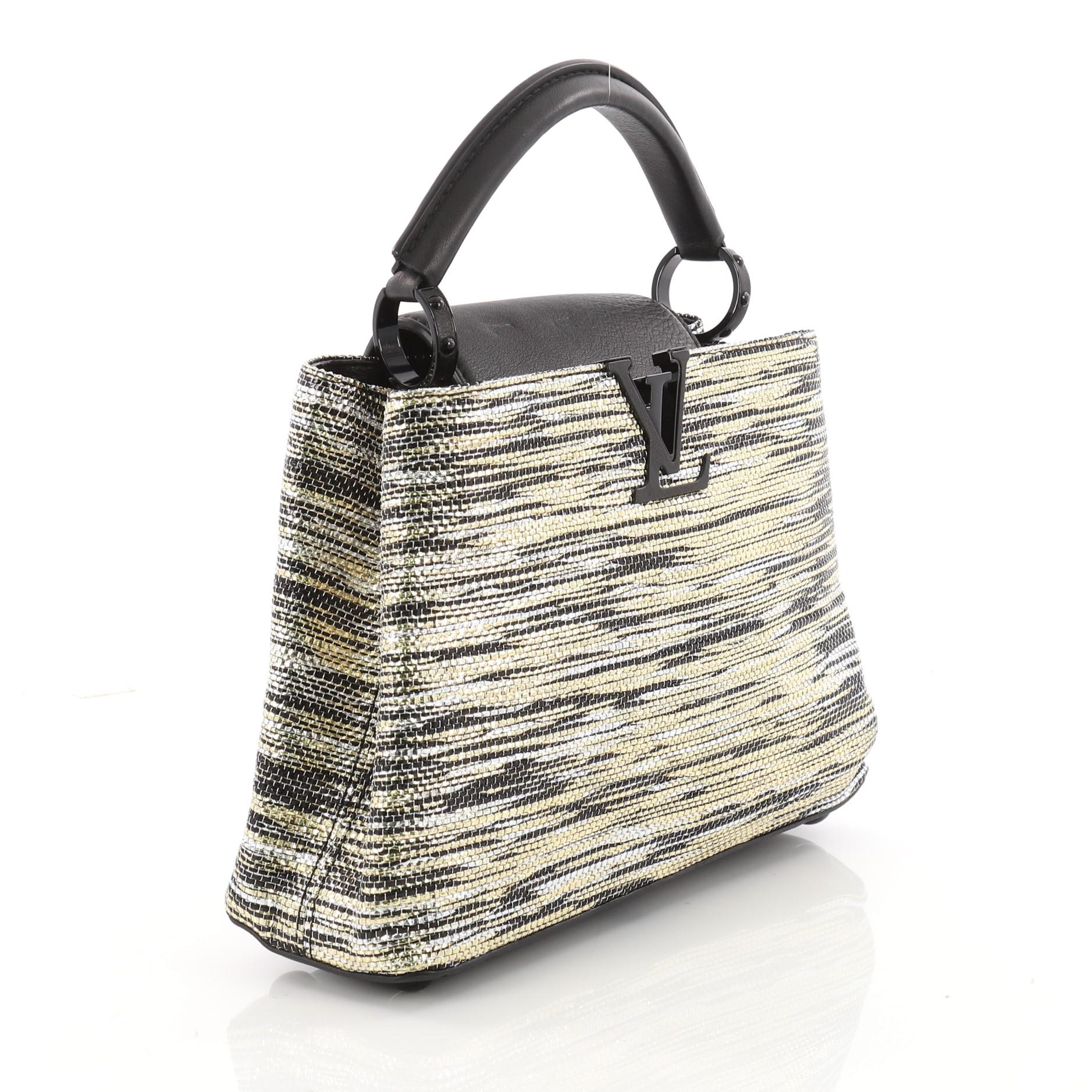 Noir Louis Vuitton Capucines édition limitée Broderies BB