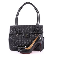 Chanel Cambon Flap Tote Quilted Leather Large