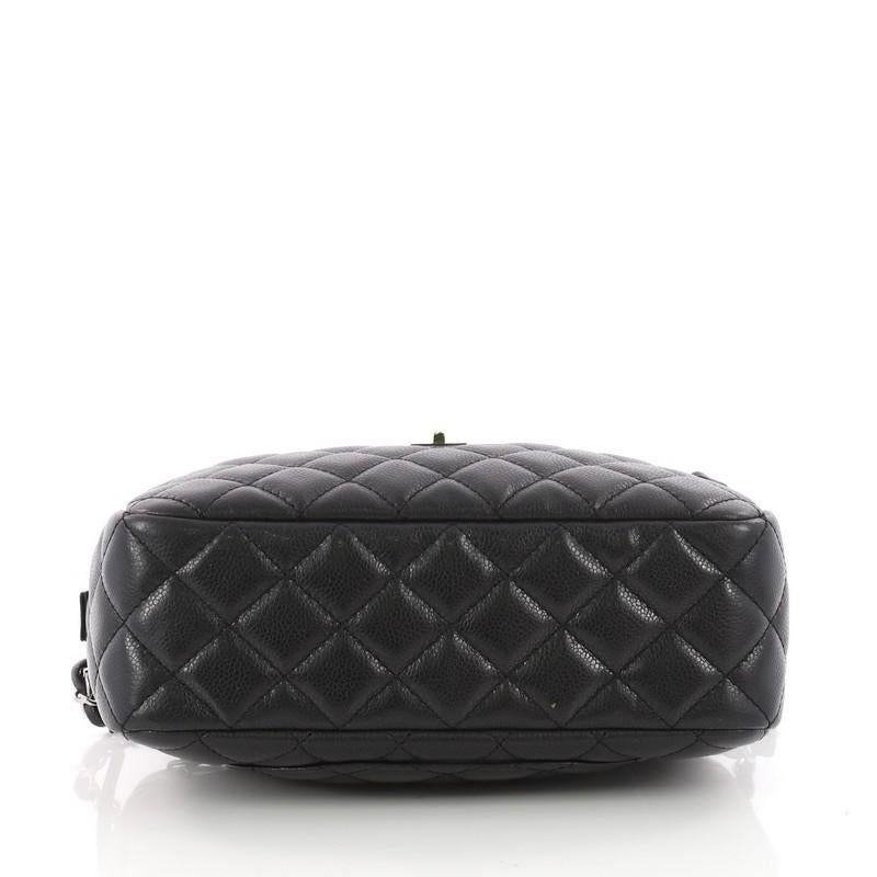Women's or Men's Chanel Reissue Camera Bag Quilted Caviar East West