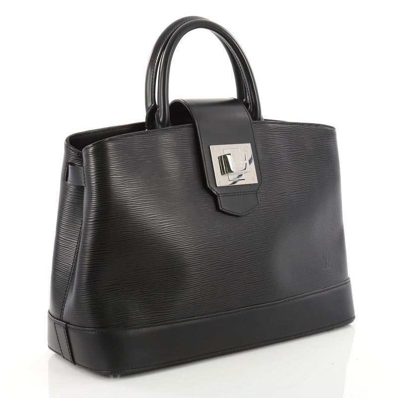 Black Louis Vuitton Mirabeau Handbag Epi Leather PM