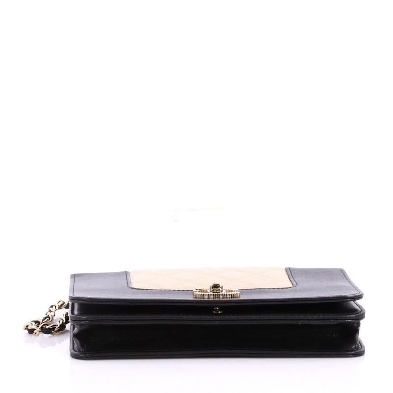 Chanel Mademoiselle Vintage Wallet on Chain Quilted Sheepskin In Excellent Condition In NY, NY