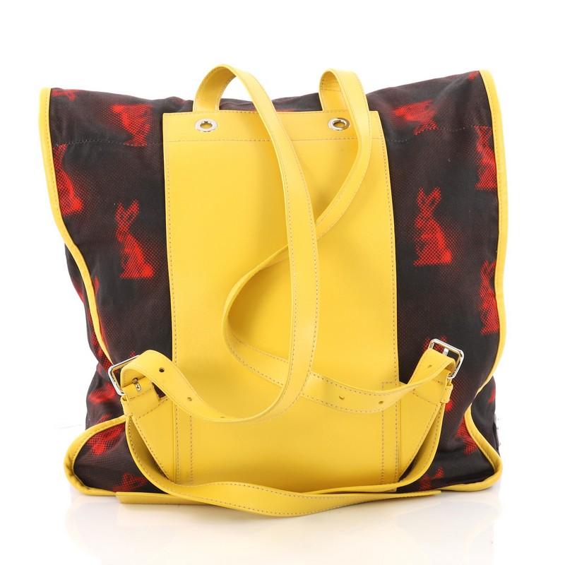 Women's or Men's Prada Convertible Backpack Printed Tessuto