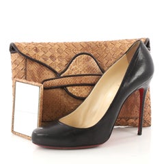 Bottega Veneta Envelope Clutch Python and Intrecciato Nappa Medium